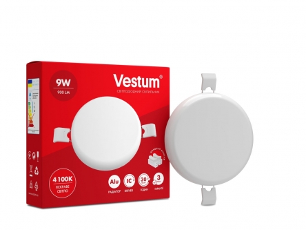 Светильник VESTUM LED  9W 4100K круг врезной (1-VS-5502)