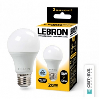 Лампа LEBRON LED A 60 10W E27 6500K (00-10-13/11-11-33)