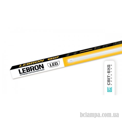 Лампа LEBRON LED T8 18W 1200mm G13 6200K с держателем (00-14-22/16-44-12)