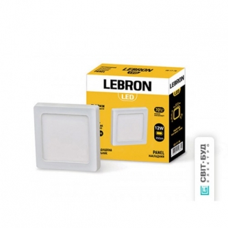 Светильник точечный LEBRON LED 12W 4100K 850Lm 170*170mm квадрат белый накл, (00-17-82,12-10-88)
