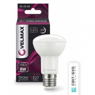 Лампа VELMAX LED R63 8W E27 4100K (00-20-60/21-15-32)