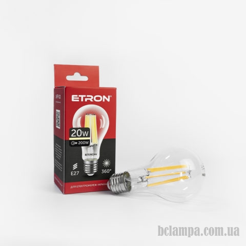Лампа ETRON LED A65 20W 3000K E27 Filament Light Power (1-EFP-101)