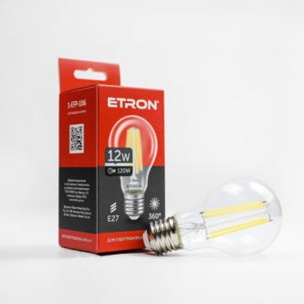 Лампа ETRON LED A60 12W 4200K E27 Filament Power (1-EFP-106)