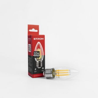 Лампа ETRON LED C37 10W 3000K E27 Filament Power (1-EFP-115)