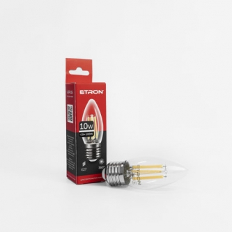 Лампа ETRON LED C37 10W 4200K E27 Filament Power (1-EFP-116)