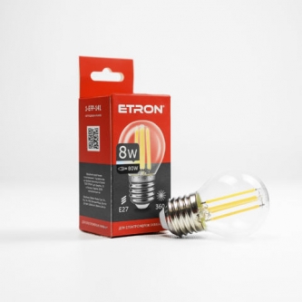 Лампа ETRON LED G45  8W 3000K E27 Filament Power (1-EFP-141)