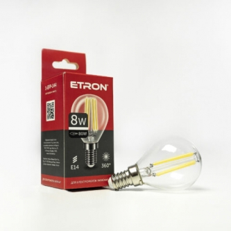 Лампа ETRON LED G45  8W 4200K E14 Filament Power (1-EFP-144)