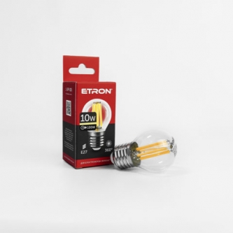Лампа ETRON LED G45 10W 3000K E27 Filament Power (1-EFP-155)