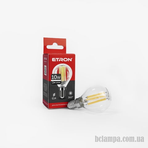 Лампа ETRON LED G45 10W 4200K E14 Filament Power (1-EFP-158)
