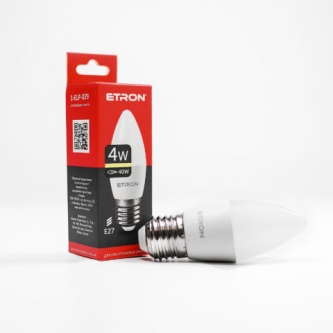 Лампа ETRON LED C37  4W 3000K E27 Light Power (1-ELP-029)