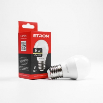 Лампа ETRON LED G45  8W 3000K E27 Light Power (1-ELP-041)