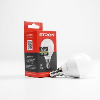 Лампа ETRON LED G45  8W 3000K E14 Light Power (1-ELP-043)