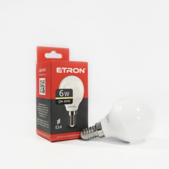Лампа ETRON LED G45  6W 3000K E14 Light Power (1-ELP-047)