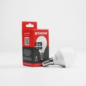 Лампа ETRON LED G45  6W 4200K E14 Light Power (1-ELP-048)