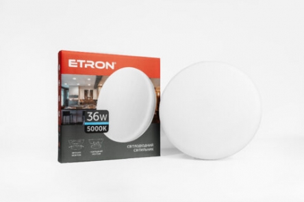 Светильник накладной ETRON  LED 36W 5000K IP20 круг внутр. уст.  (1-EMP-714)