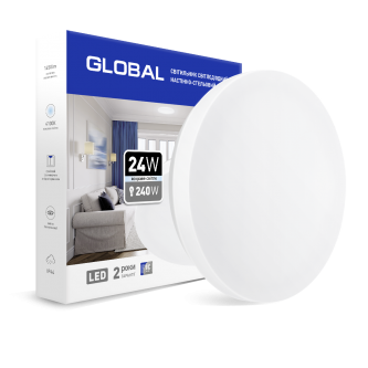 Cветильник накладной GLOBAL LED 24W 4100K круг (1-GCL-2441-01-C)
