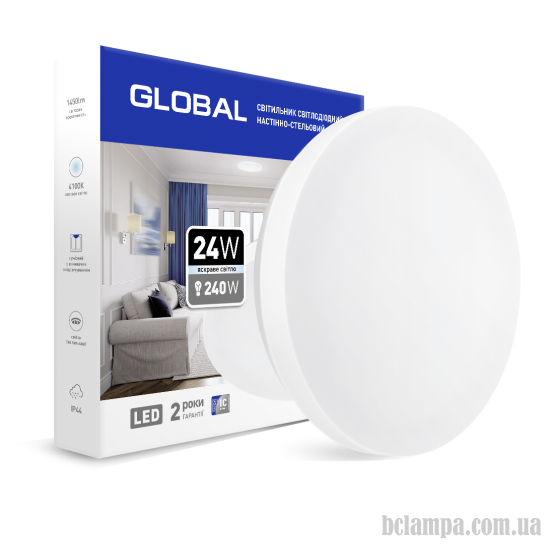 Cветильник накладной GLOBAL LED 24W 4100K круг (1-GCL-2441-01-C)