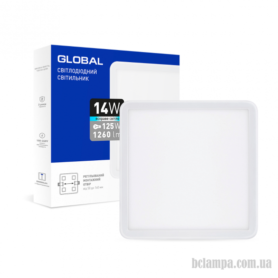 Светильник GLOBAL LED 14W 4100K SP adjustable (1-GSP-01-1441-S)