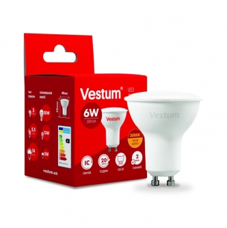 Лампа VESTUM LED MR16 6W GU10 3000K (1-VS-1505)
