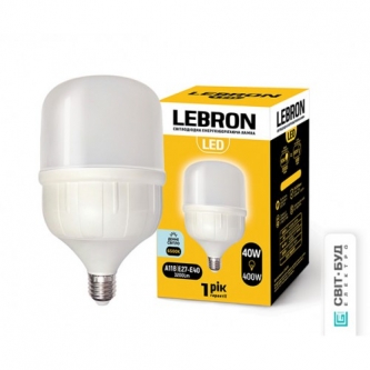 Лампа LEBRON LED A118 40W E27-Е40 6500K (12-12-14,11-18-22)