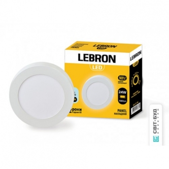 Cветильник накладной LEBRON LED 24W 6500K с блоком питания круг L-PRS-2465 (13-16-94/12-10-80)