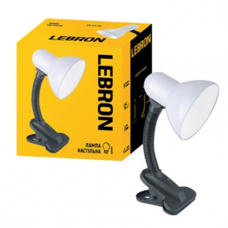 Светильник прищепка LEBRON L-TL E27 40W белый (15-11-10)