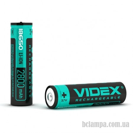 Аккумулятор 18650 VIDEX Li-Ion 2800-Р mAh/3,7V / с защитой (23581)