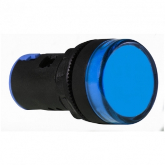 Арматура светосигнальная AD22-22DS синяя 12V  plastic (0140030164)