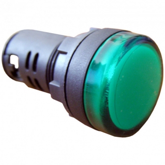 Арматура светосигнальная AD22-22DS зеленая  24V  plastic (090010007/0140030048)