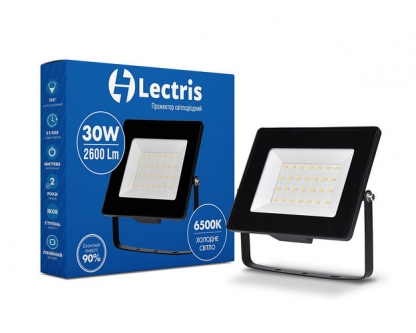 Прожектор LECTRIS LED  30W 6500K IP65 2600Lm 185-265V (1-LC-3003)