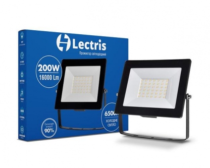 Прожектор LECTRIS LED 200W 6500K IP65 16000Lm 185-265V (1-LC-3007)