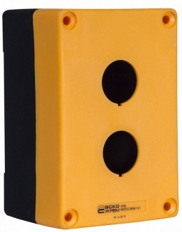 Пост/корпус кнопкового поста HJ9-2 2- місний жовтий (0140020036)