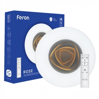 Светильник потолочный FERON LED  80W 3000K-6500К 5600Lm круг 480*85мм (AL5600)