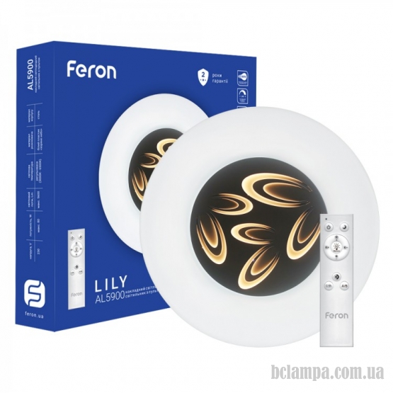 Светильник потолочный FERON LED  80W 3000K-6500К 5600Lm круг 480*85мм (AL5900)