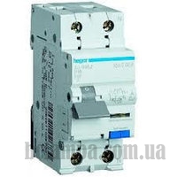 АД, вимикач диф.струму з захистом від надструмів Hager AD925J 1P+N,25A,30mA, B,6kA,A, France