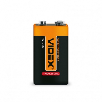 Батарейка VIDEX оранжевая 9V (6F22)
