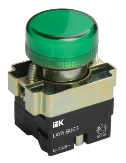 Індикатор LAY5-BU63 зеленого кольору d22мм IEK