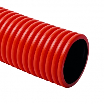 Труба гофрована КОПОС Ø40 мм з протяжкою, подвійна стінка, червона (KF 09040 BA)