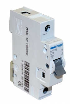Автоматичний вимикач Hager MC106A 1p 06A C
