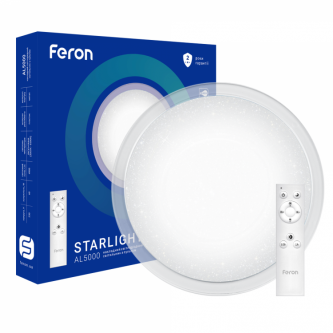 Светильник потолочный FERON LED  60W 2700K-6400К 4900Lm RGB круг 555*73мм Starlight (AL5000)