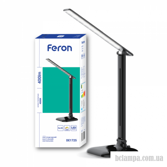 Светильник настольный FERON LED DE1725 9W чорный, регулирование