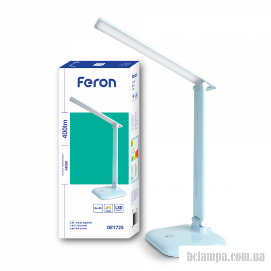 Светильник настольный FERON LED DE1725 9W голубой, регулирование