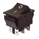 Перемикач клавішний КП - 45в 15А/220W відкидний чорний KCD4 (505476)