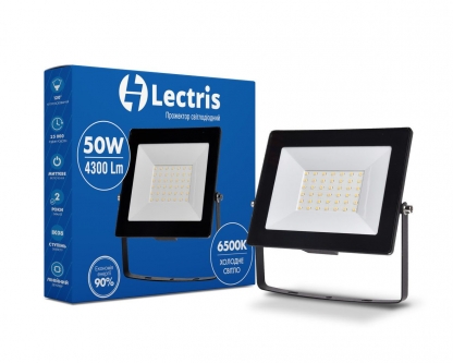 Прожектор LECTRIS LED  50W 6500K IP65 4300Lm 185-265V (1-LC-3004)