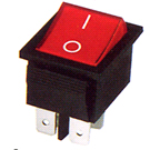 Перемикач клавішний КП -  2и 30A/220W 4pin красный KSD4-201N-B (505393k/169971)