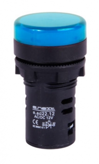 Арматура светосигнальная AD22-22DS синяя 220V  plastic (s009025)