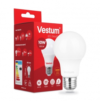 Лампа VESTUM LED  A60 10W Е27 3000K 220V (1-VS-1106)
