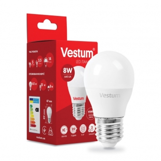 Лампа VESTUM LED  G45  8W Е27 4100K 220V (1-VS-1209) 