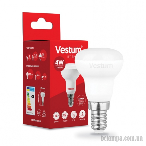 Лампа VESTUM LED R39 4W Е14 4100K (1-VS-1401)