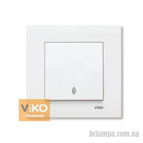 Вмикач Білий 1- кл. "↕" прохідний Karre VIKO (90960004)